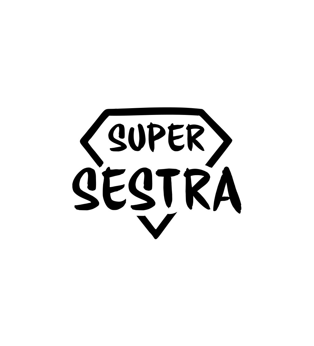 Dámské tričko bílé - Super sestra hero