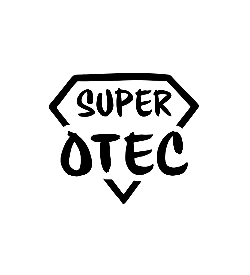 Pánské bílé tričko - Super otec - M