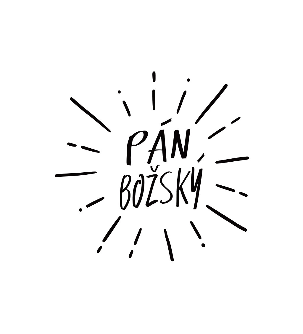 Pánské tričko - bílé - Pan božský - M