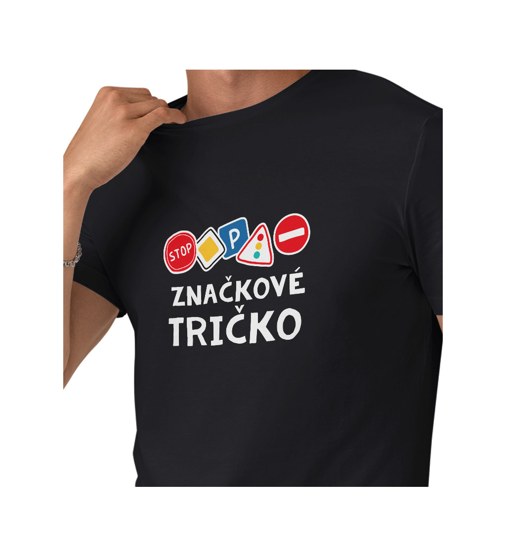 Pánské tričko - černé - Značkové tričko - M