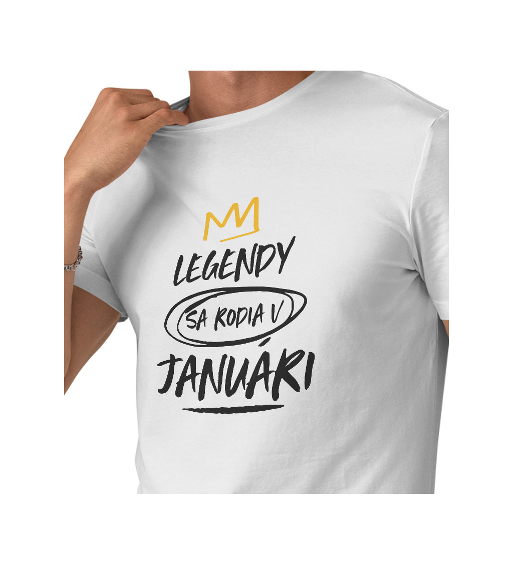 Pánské tričko bílé - Legendy v januári