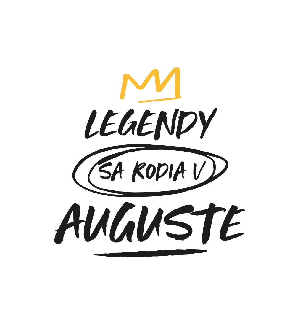 Pánské tričko bílé- Legendy v auguste