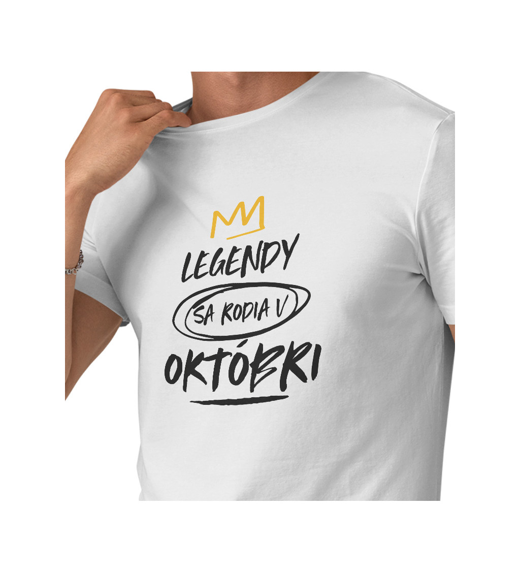Pánské tričko bílé - Legendy  v októbri