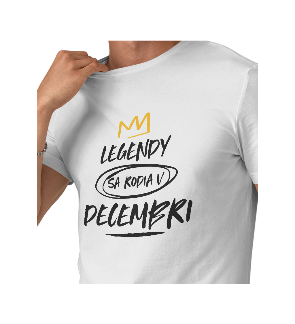 Pánské tričko bílé - Legendy v decembri