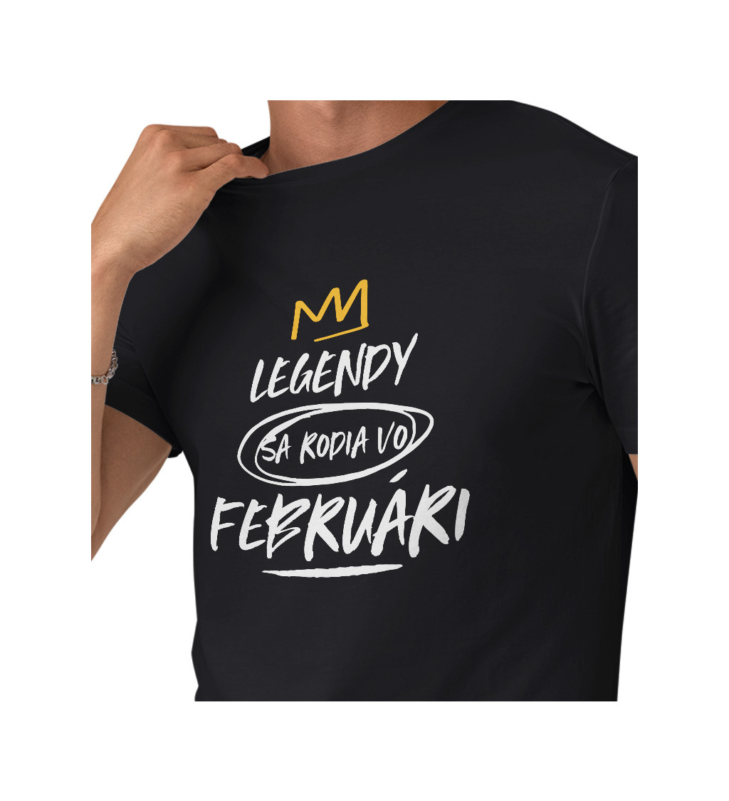 Pánské tričko černé - Legendy v februári