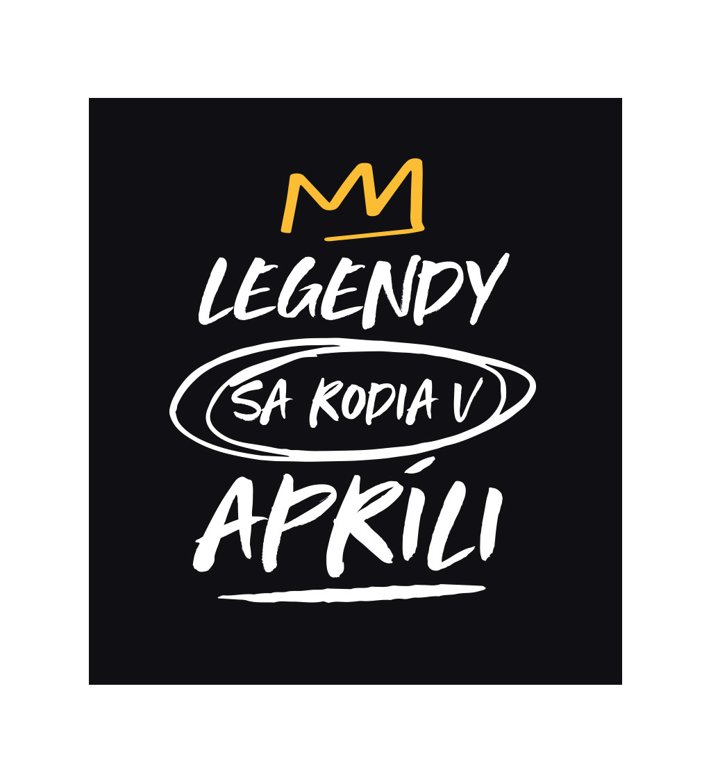 Pánské tričko černé - legendy v apríli