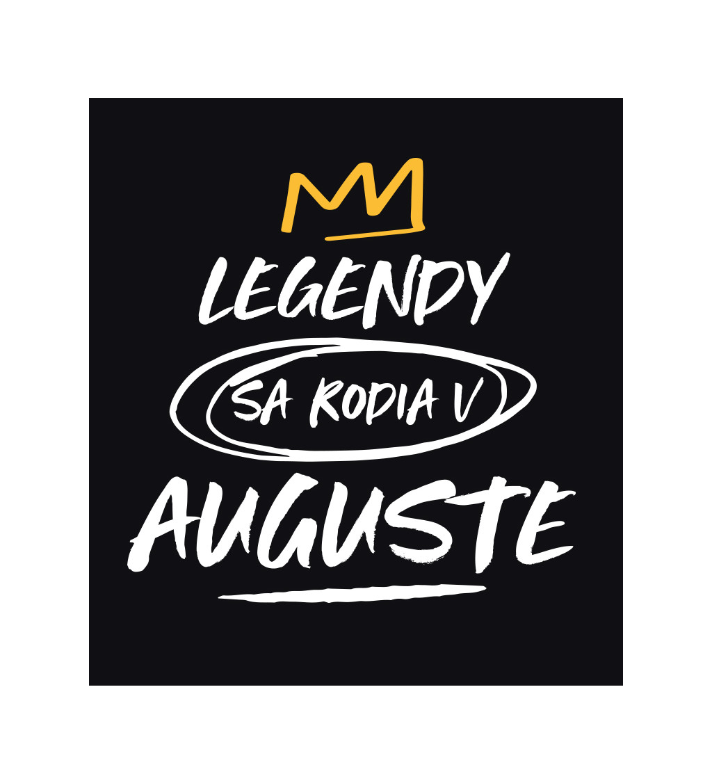 Pánské tričko černé - Legendy v auguste