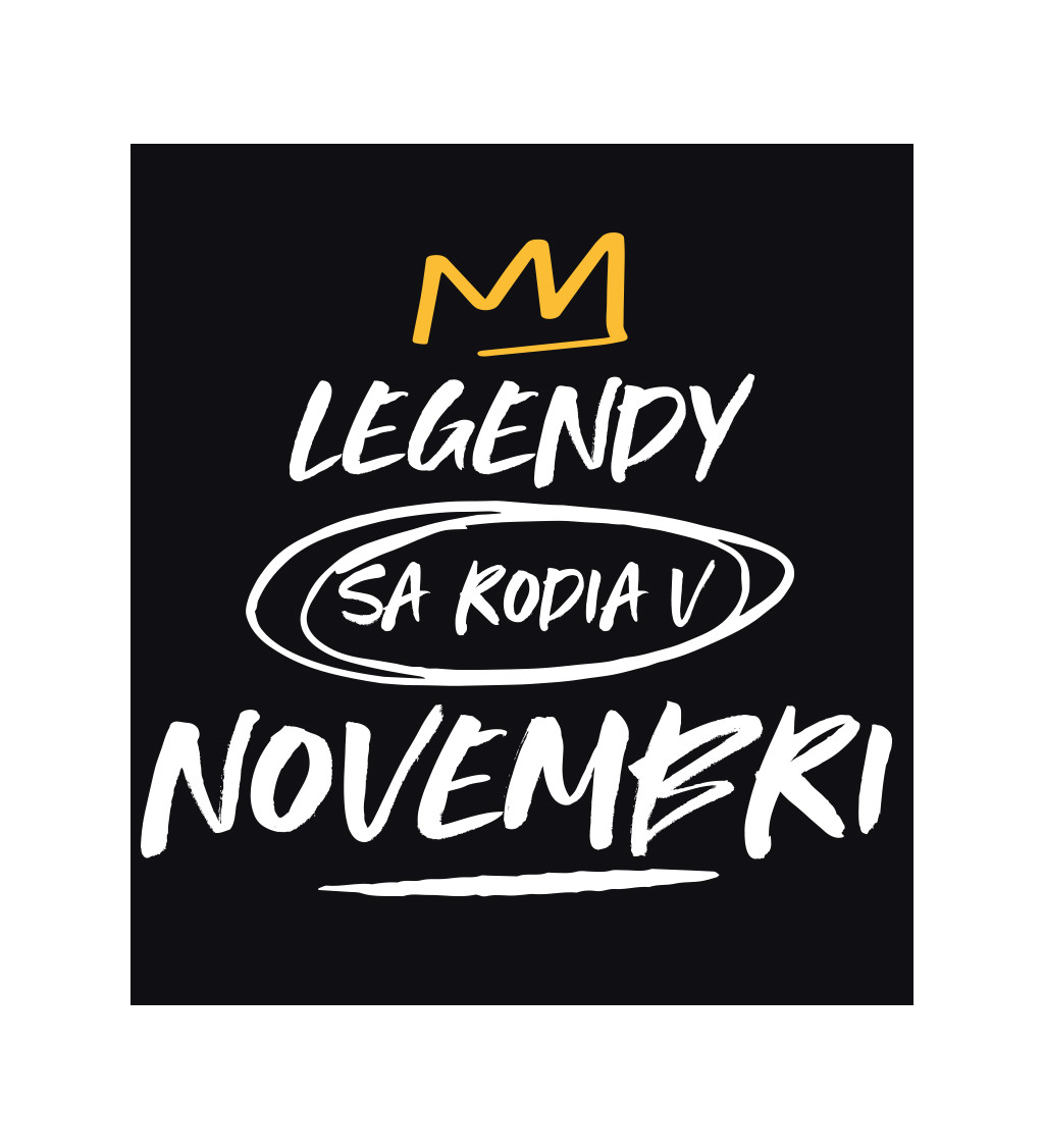 Pánské tričko černé - Legendy v novembri