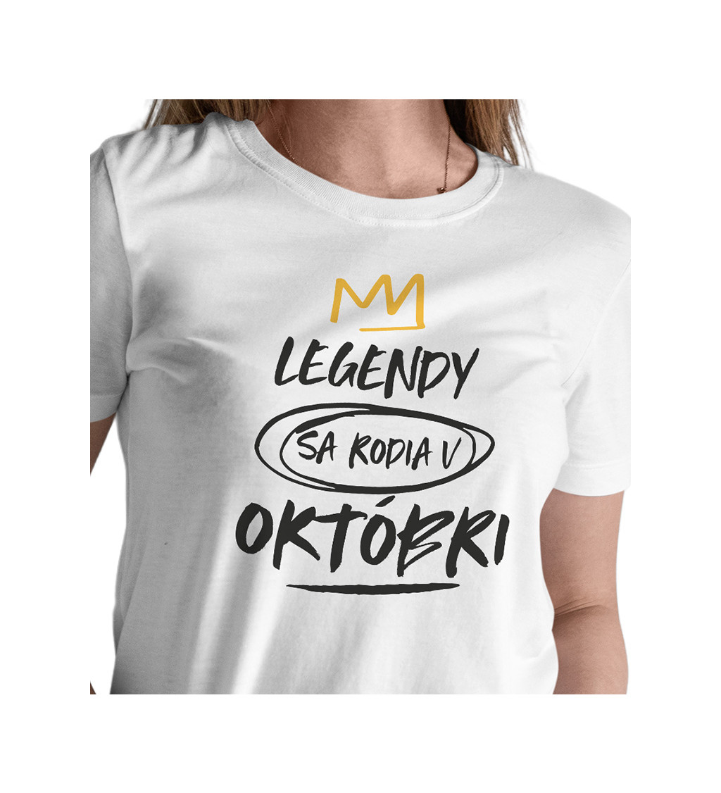 Dámské tričko bílé - Legendy v októbri