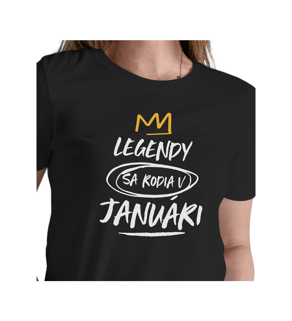 Dámské tričko černé - Legendy v januári