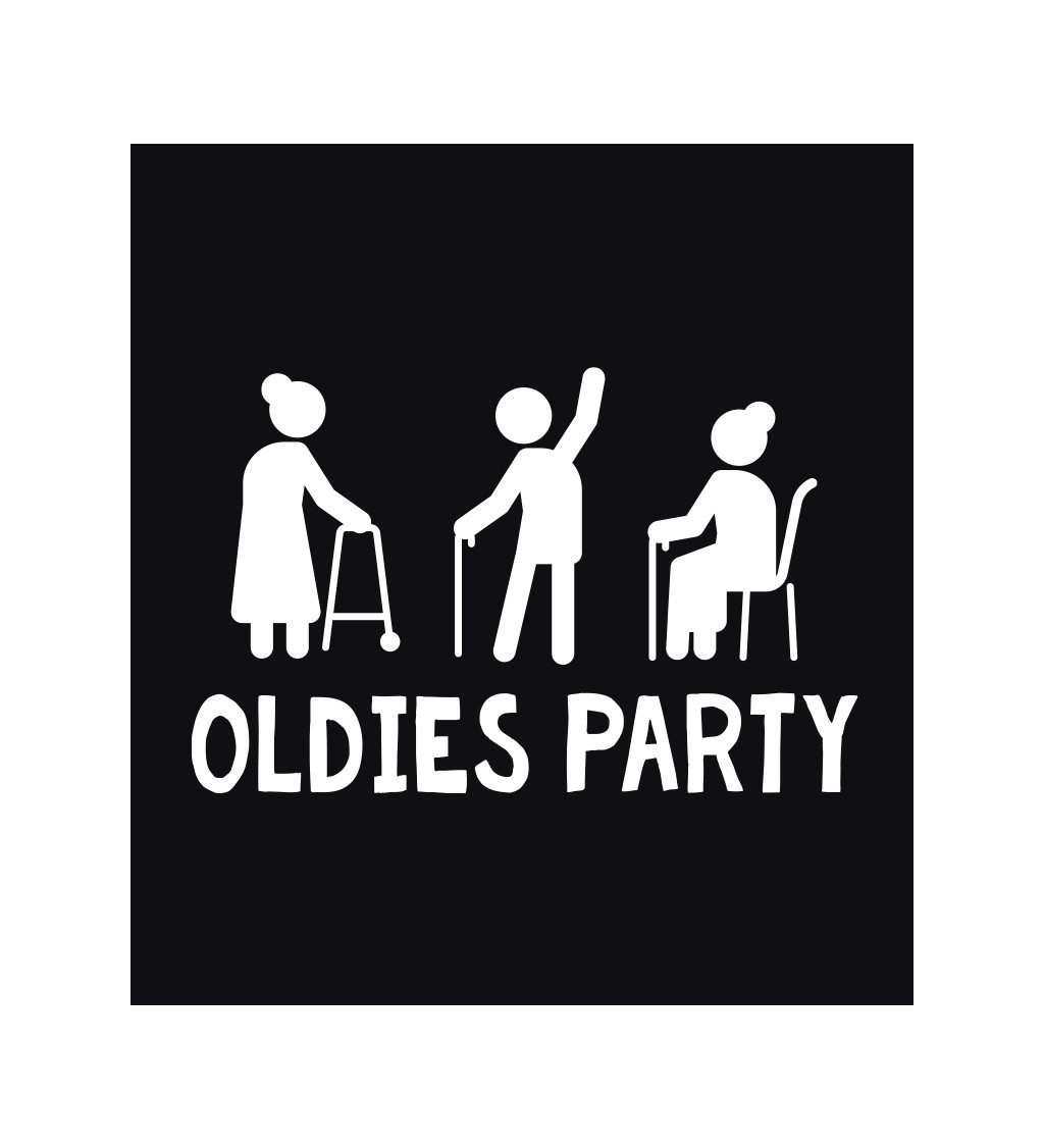 Dámské triko černé - Oldies party