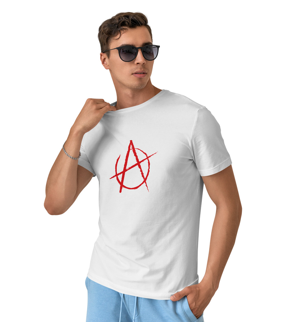 Pánské tričko - bílé - Anarchie - S