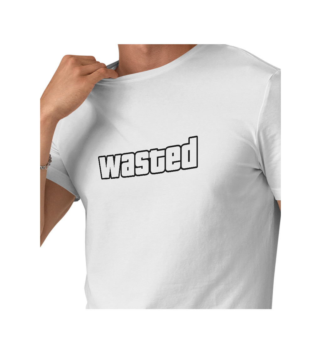 Pánské tričko - bílé - Wasted - S
