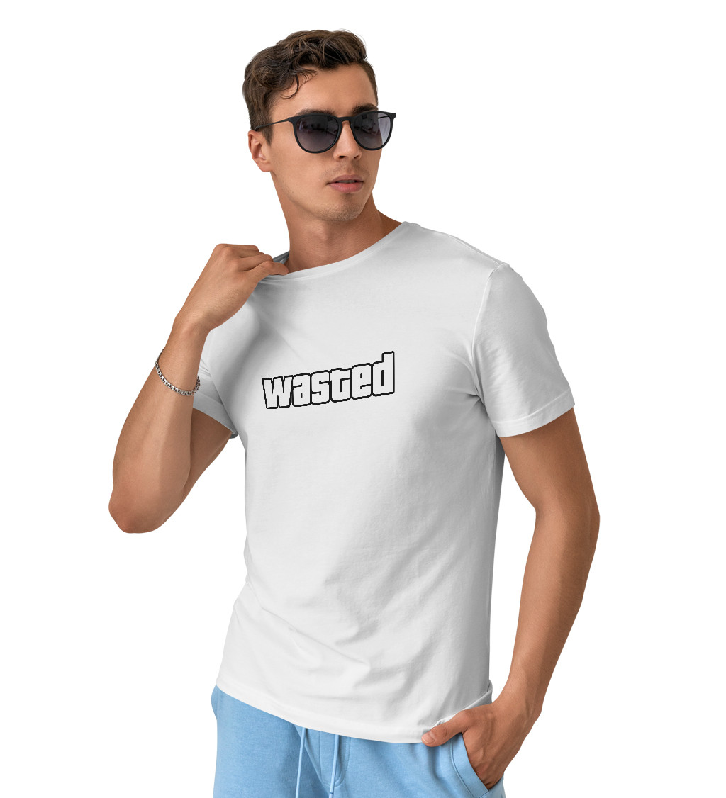 Pánské tričko - bílé - Wasted - S