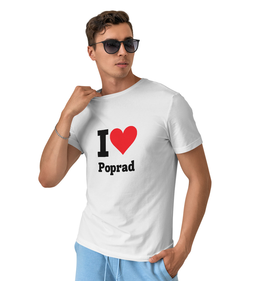 Pánské triko - I love Poprad
