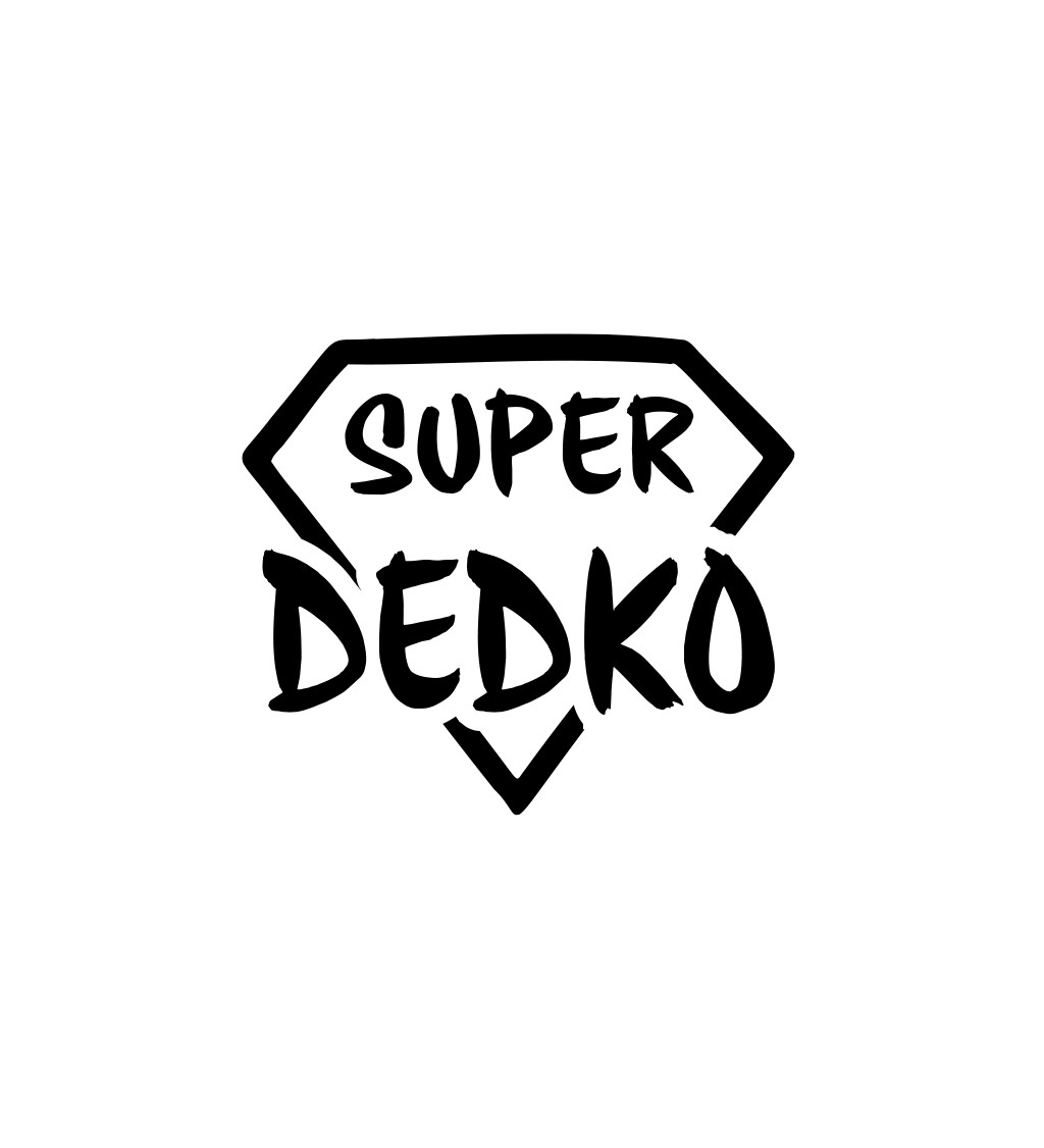 Pánské triko bílé - Super hero dedko