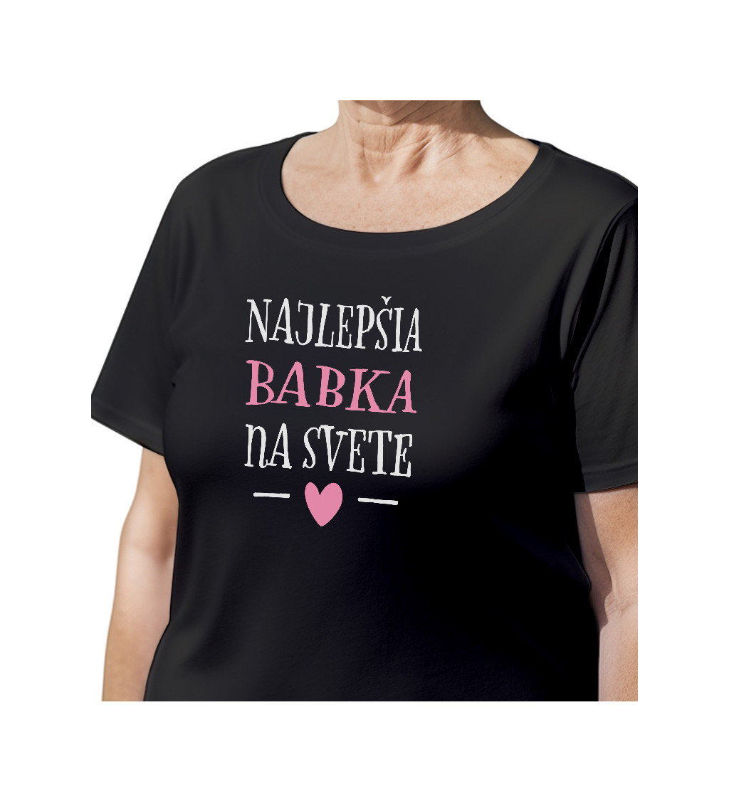 Dámské černé triko - Najlepšia babka na svete