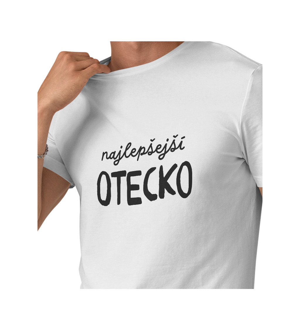 Pánské triko bílé - najlepšejší otecko