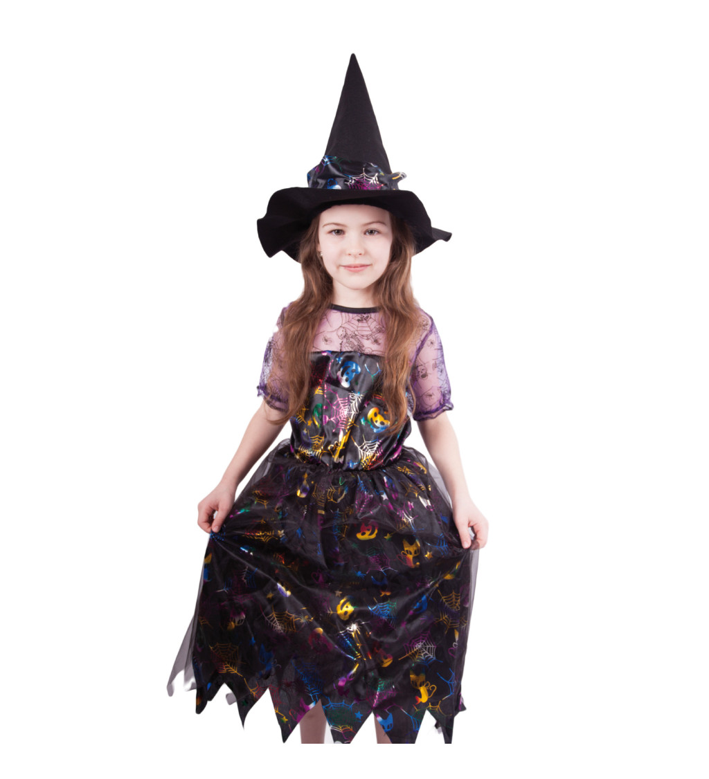 Dětský kostým na Čarodějnice - barevná