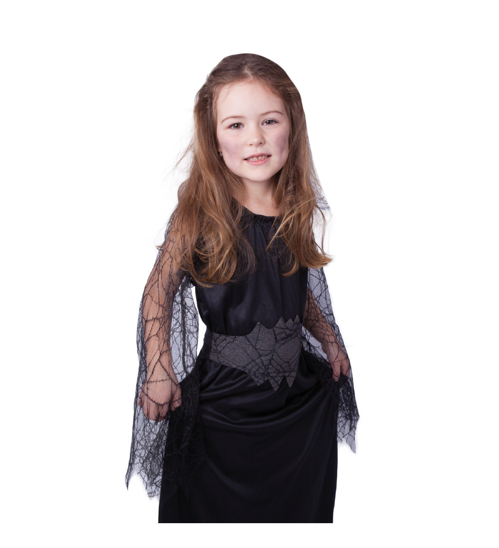 Dětský kostým čarodějnice - černé šaty