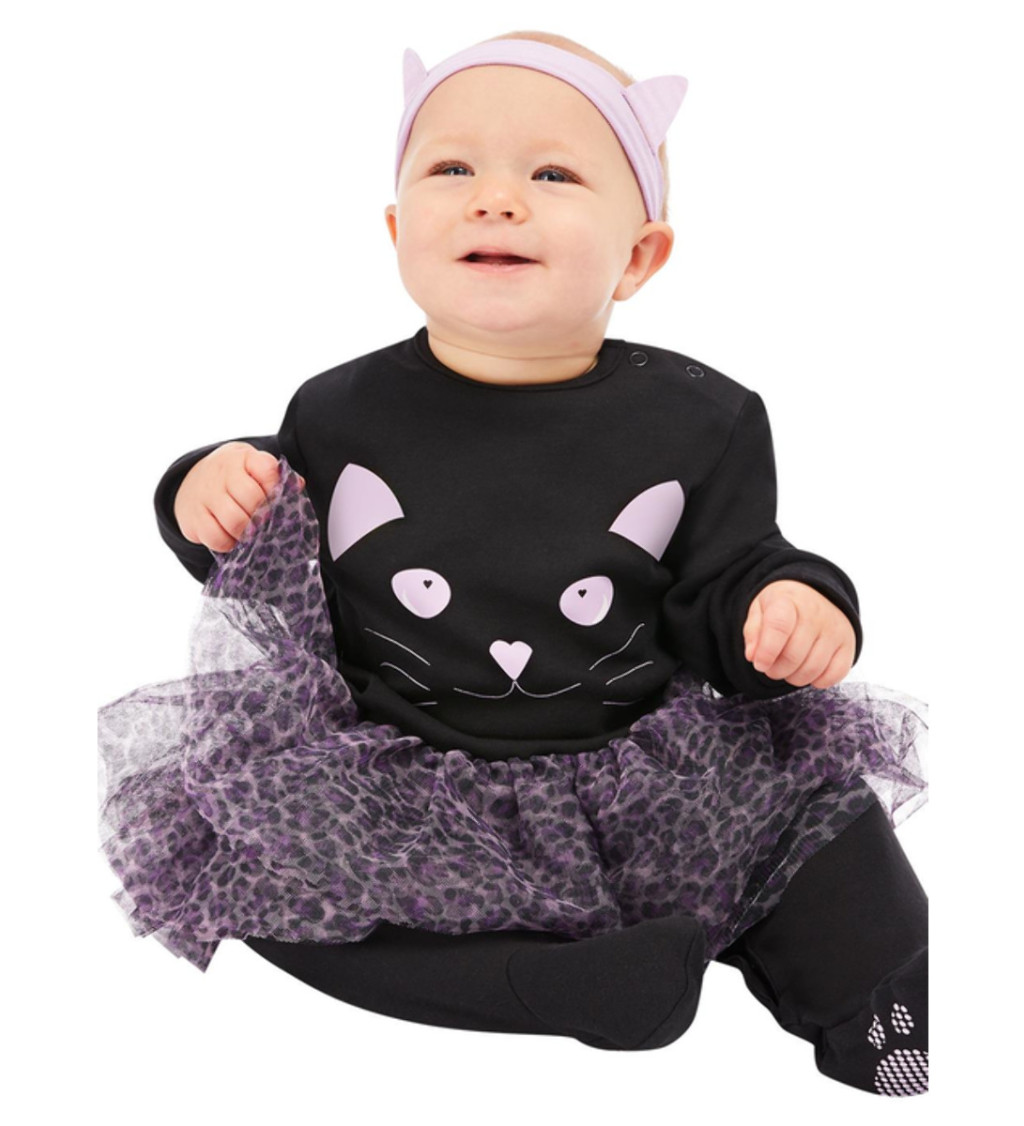 Dětský kostým fialový kočičí