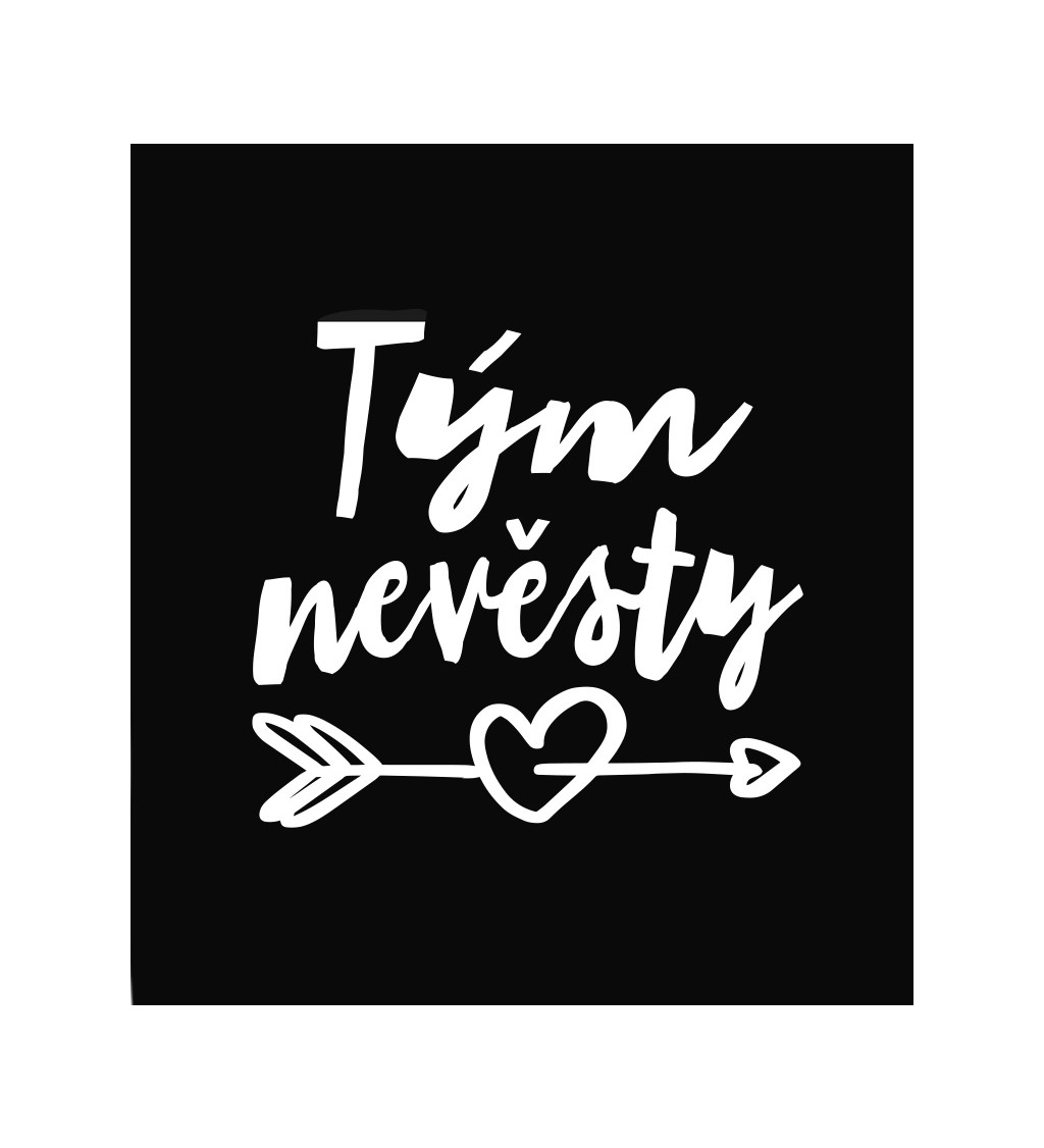 Dámské černé tričko – Tým nevěsty