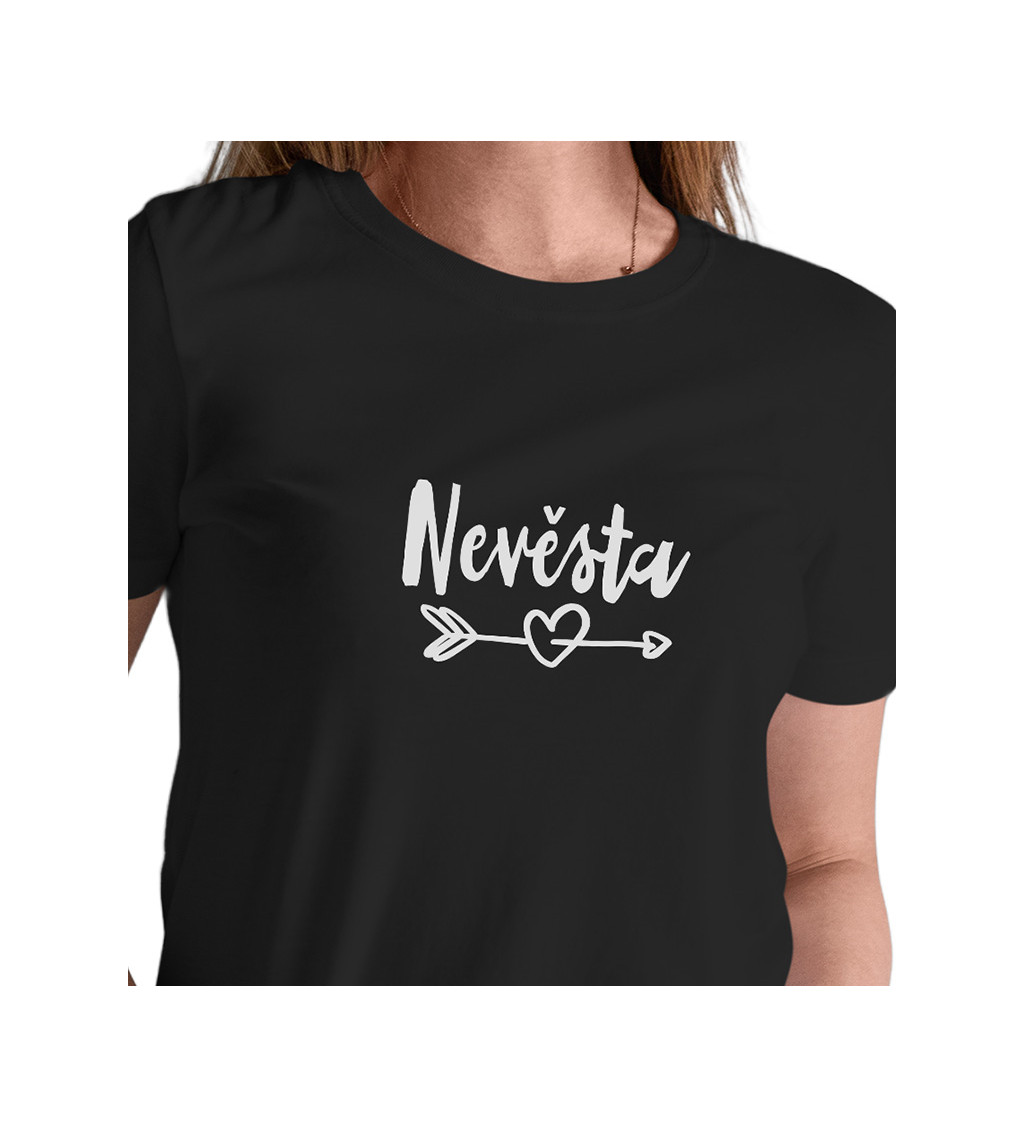 Dámské černé tričko – Nevěsta