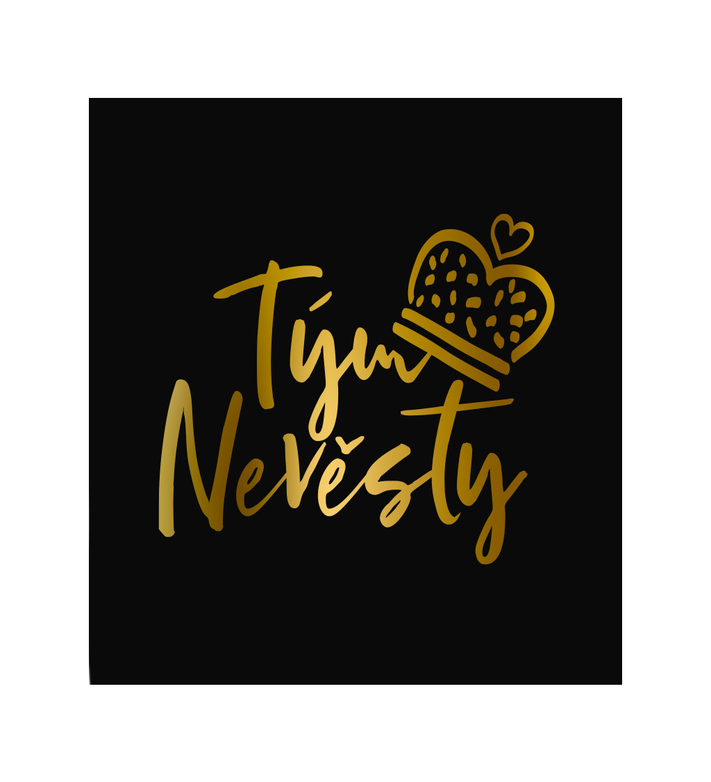 Dámské černé tričko – Tým nevěsty koruna