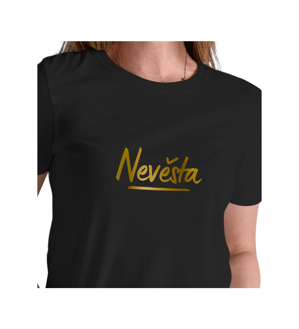 Dámské černé tričko – Nevěsta