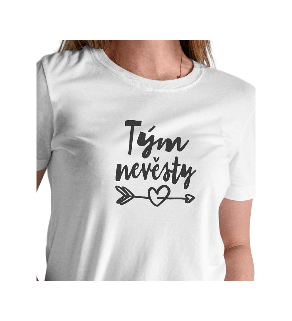 Dámské bílé tričko – Tým nevěsty