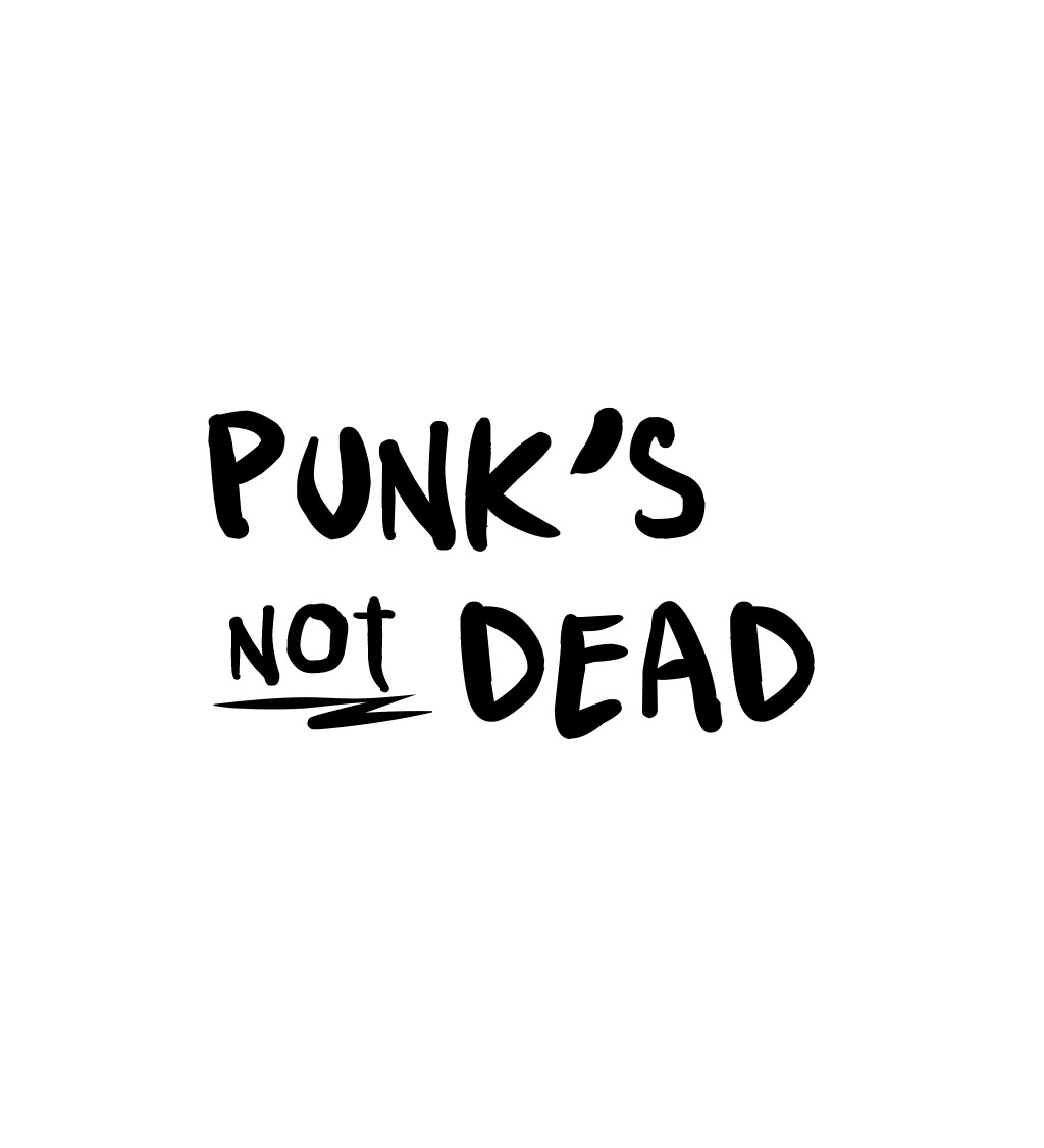 Pánské triko bílé - Punk is not dead