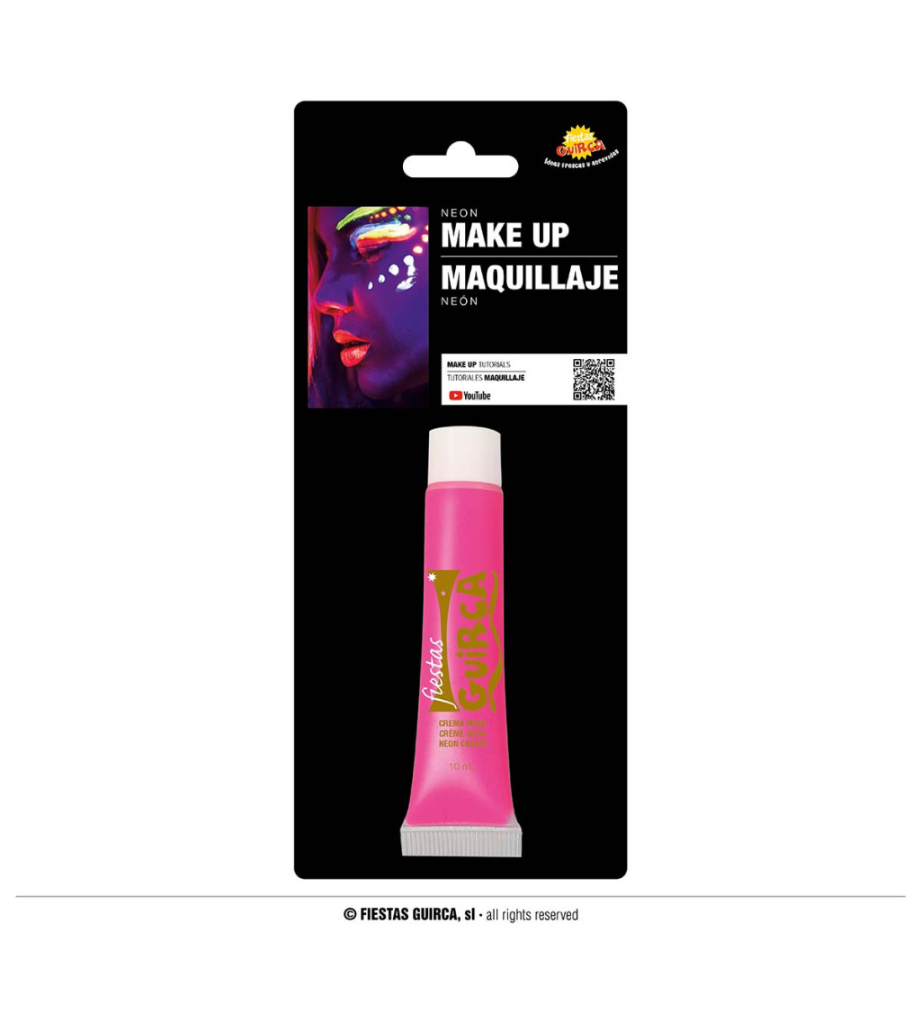 Neonově růžová líčicí barva