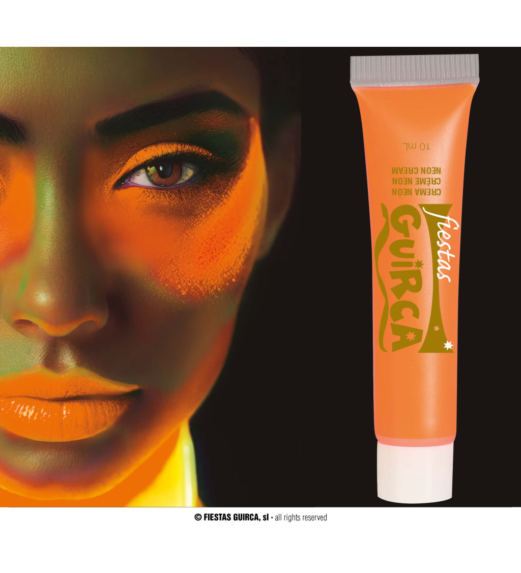 Neonově oranžová líčicí barva