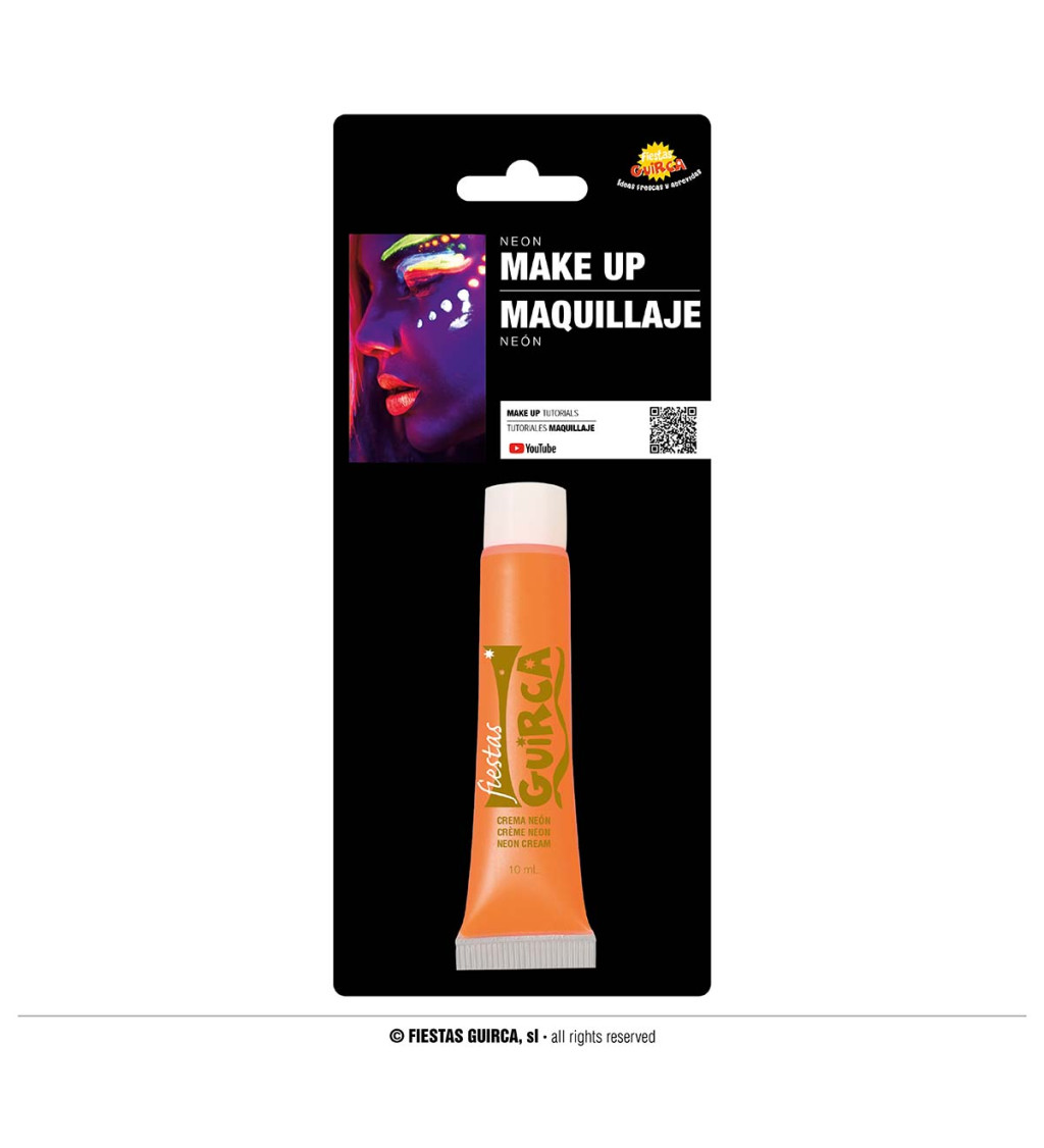 Neonově oranžová líčicí barva