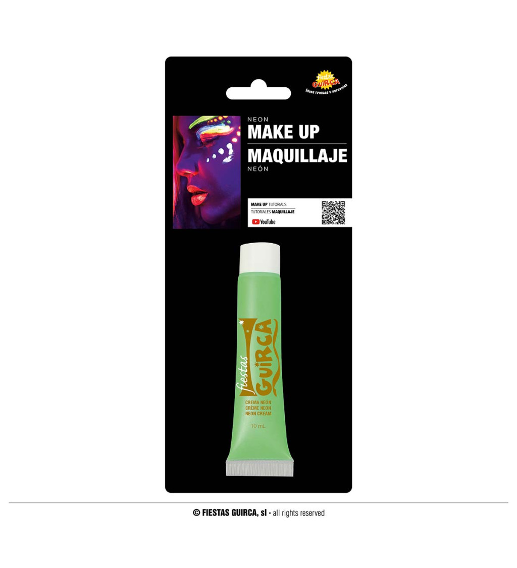 Neonově zelená líčicí barva