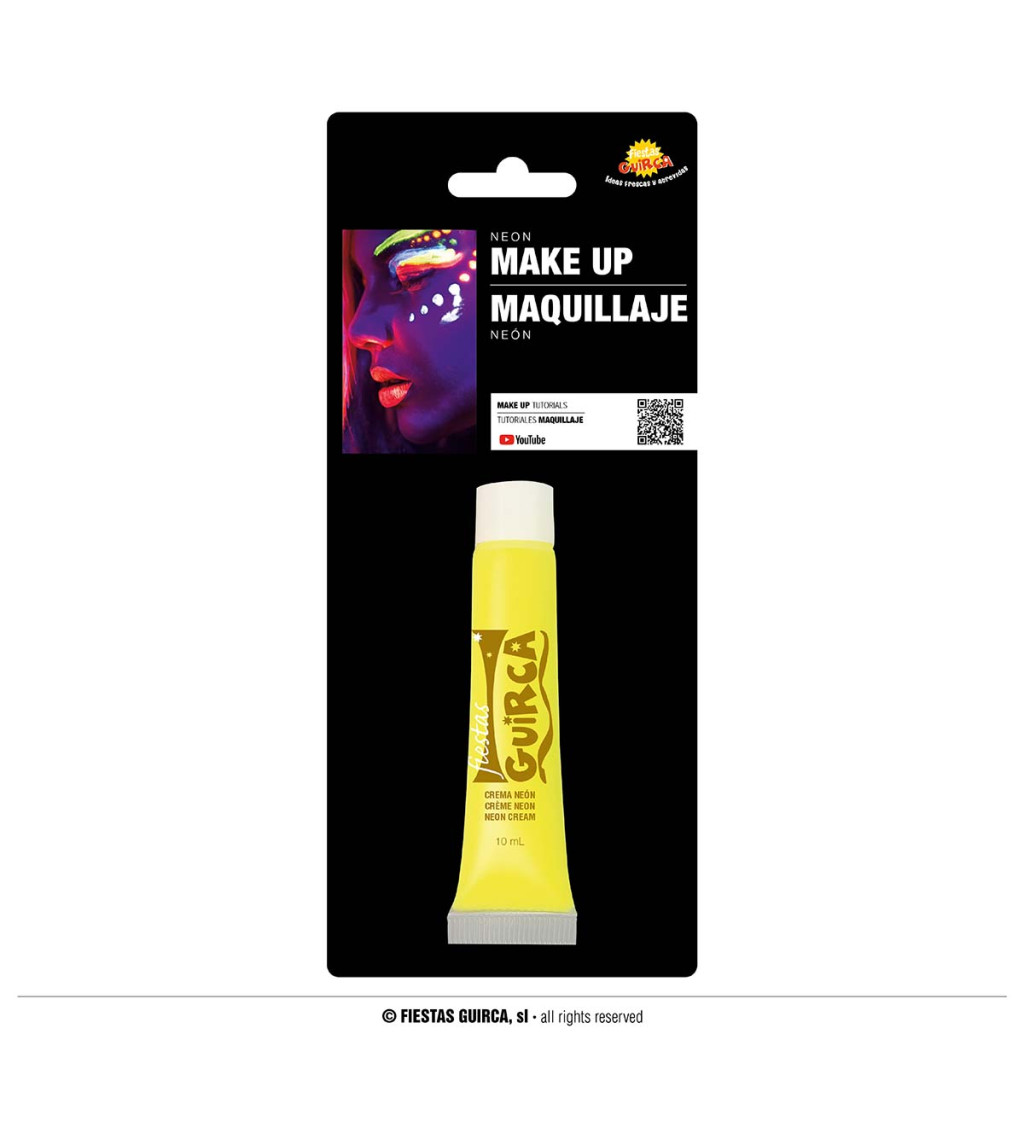 Neonově žlutá líčicí barva