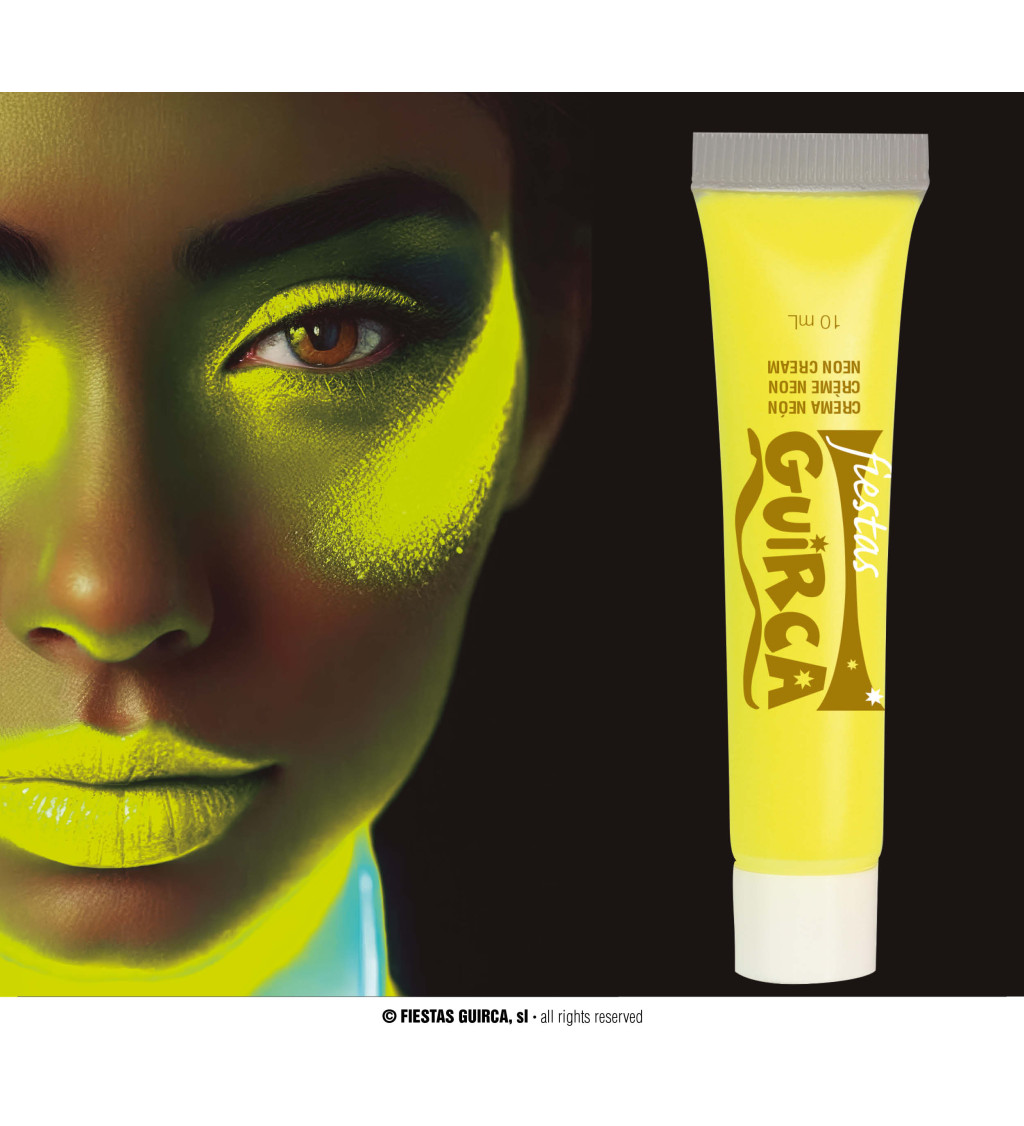 Neonově žlutá líčicí barva