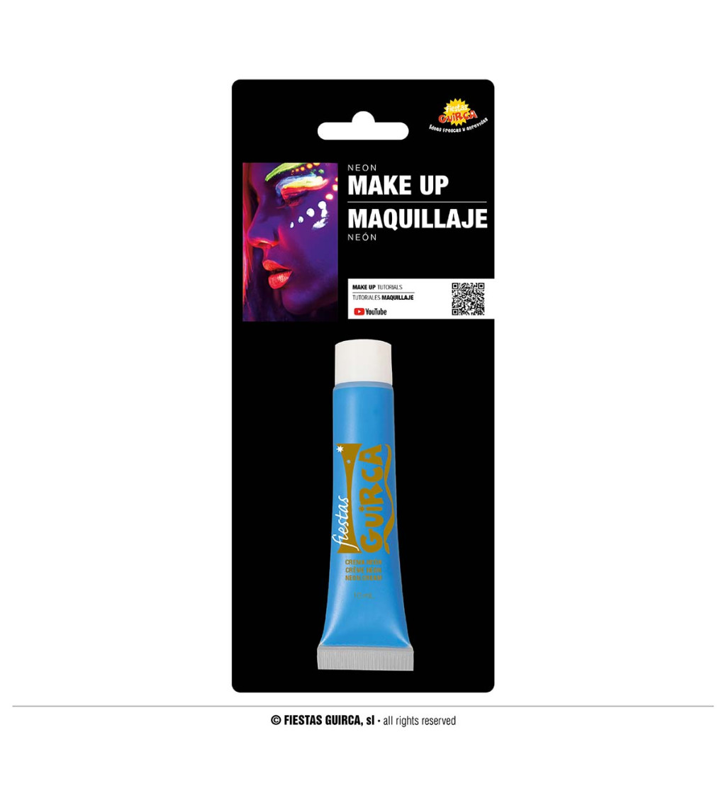 Neonově modrá líčicí barva