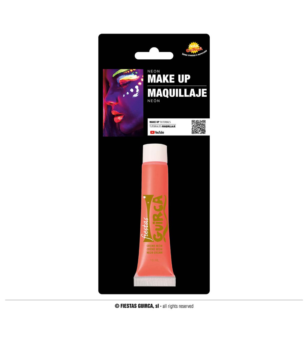 Neonově červená líčicí barva