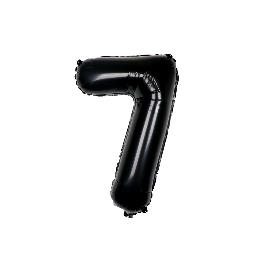 Fóliový balónek – černé číslo 7, 80 cm