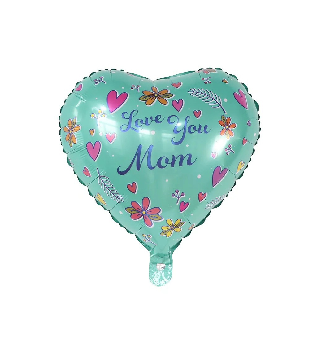 Fóliový balónek – Love you Mom, 45 cm