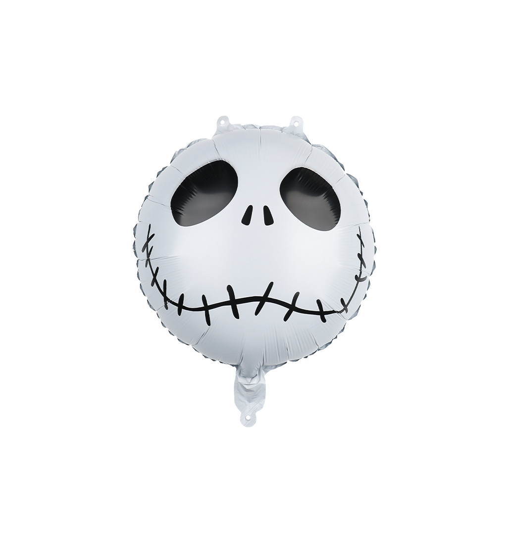 Fóliový balónek – Bílá lebka, 45 cm