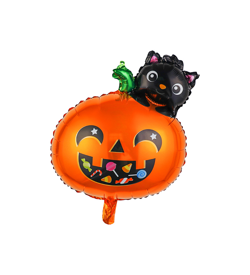 Fóliový balónek – Smějící dýně, 50 × 59 cm