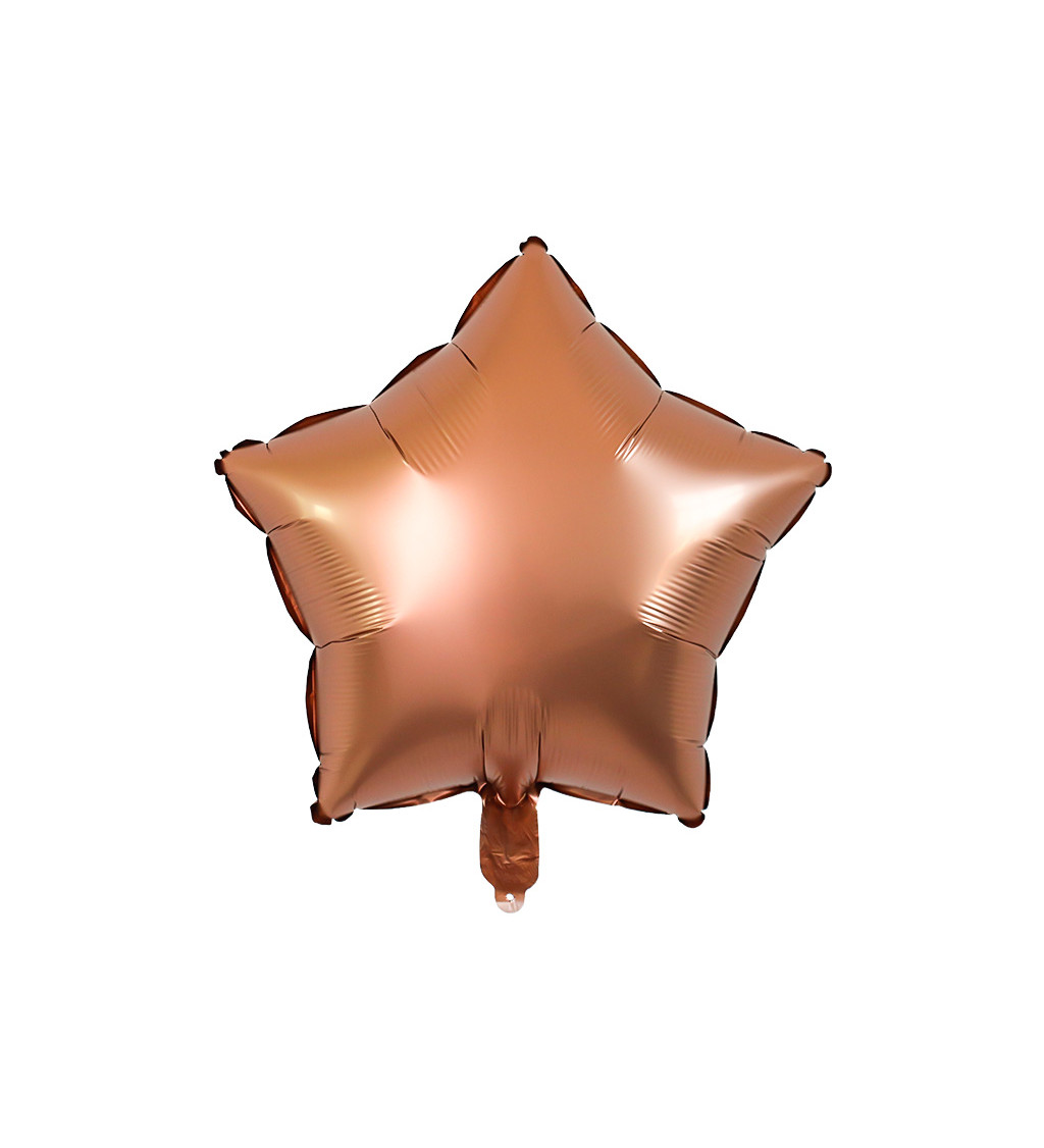 Fóliový balónek – Hvězda coffee, 45 cm