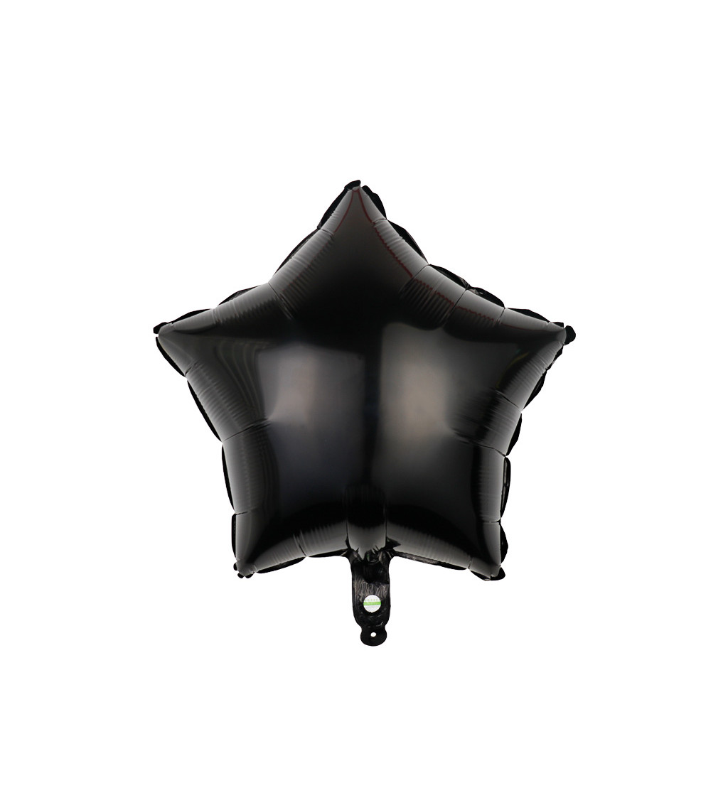 Fóliový balónek – Hvězda černá, 45 cm