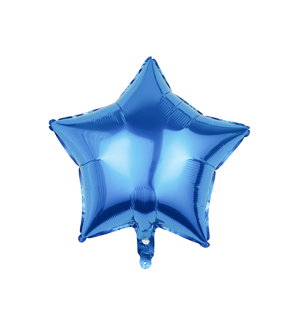 Fóliový balónek – Hvězda modrá, 45 cm