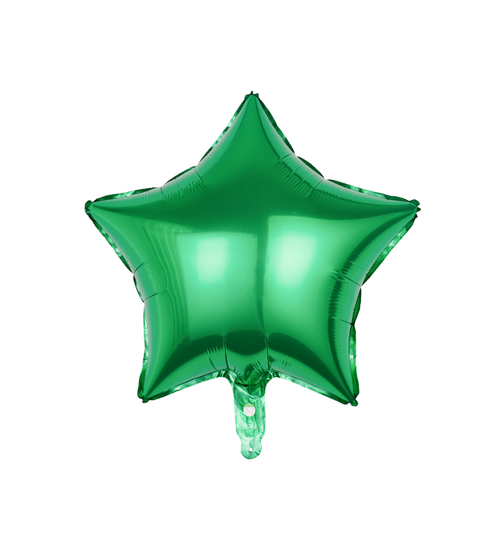 Fóliový balónek – Hvězda zelená, 45 cm