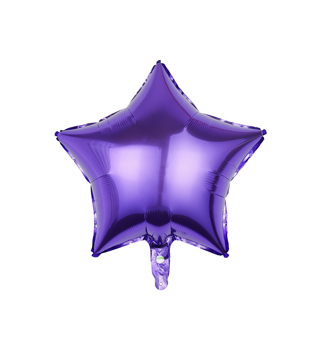 Fóliový balónek – Hvězda fialová, 45 cm