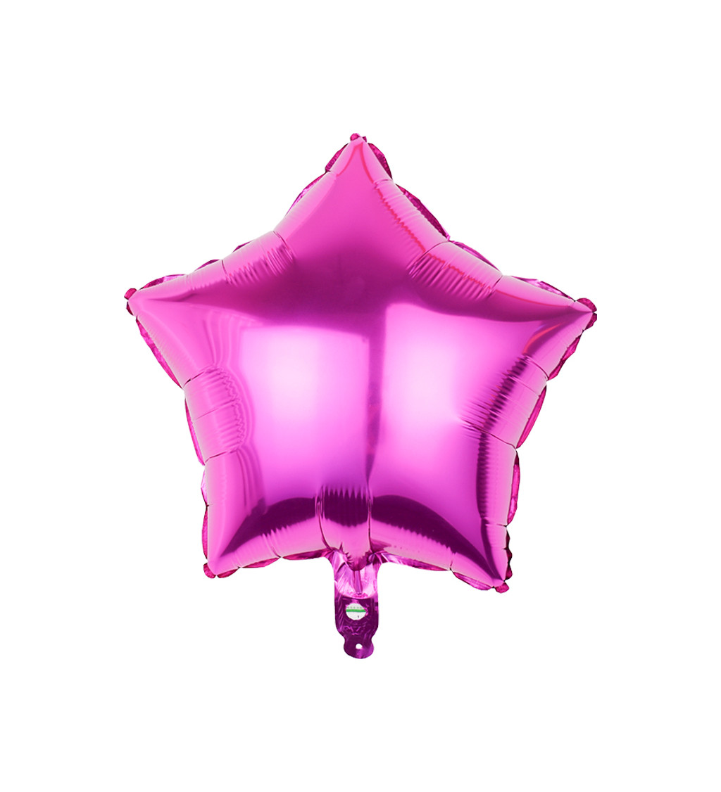 Fóliový balónek – Hvězda růžová, 45 cm