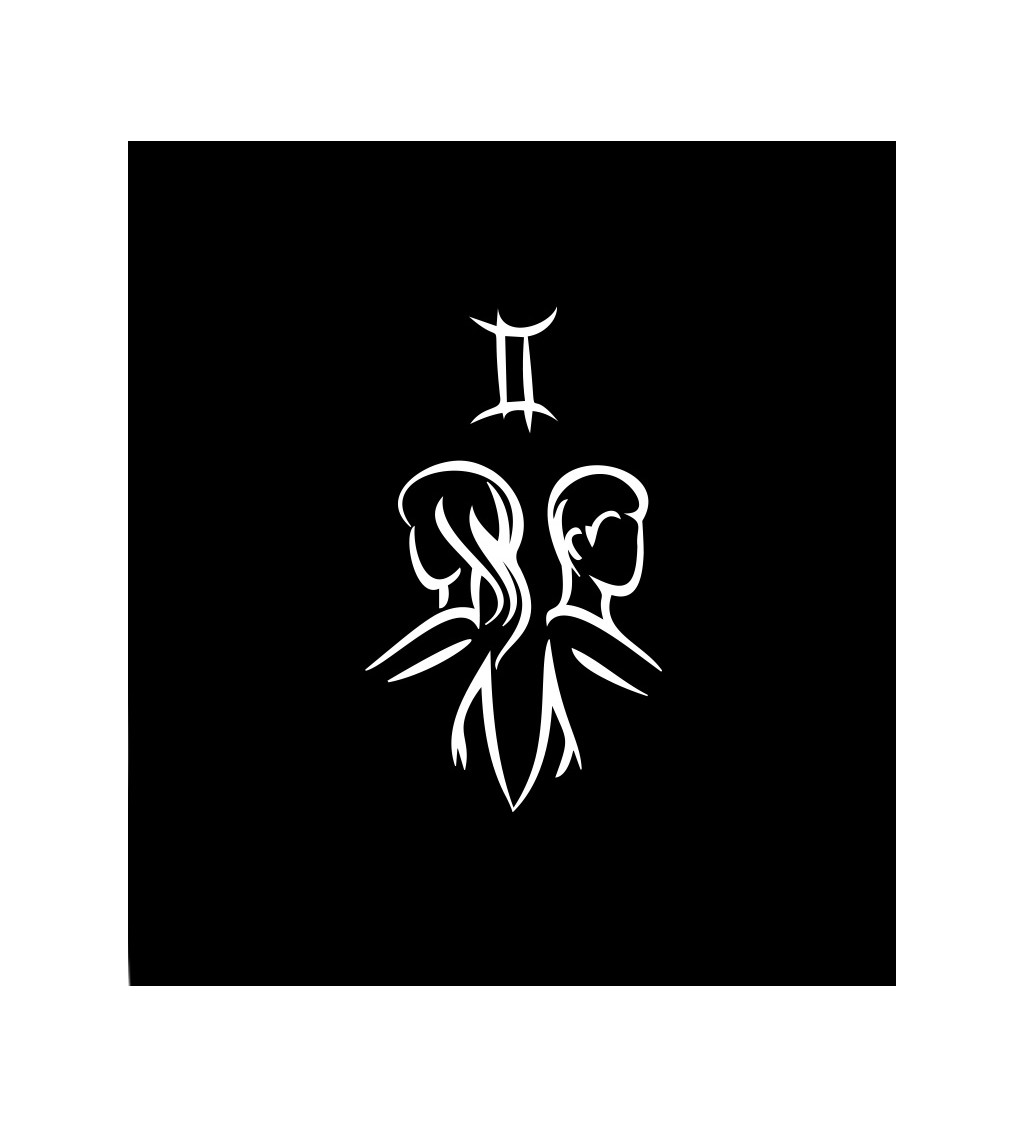 Dámské černé tričko – Znamení Blíženci